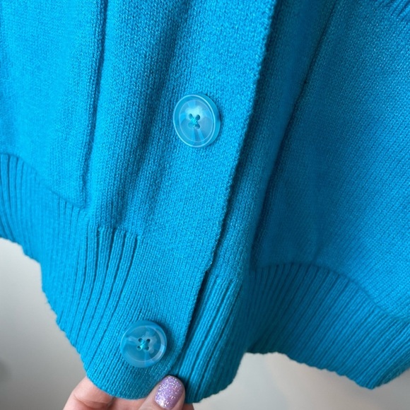 A New Day Women’s Blue Button Pocket Cardigan Sweater Size Small - Picture 5 of 8